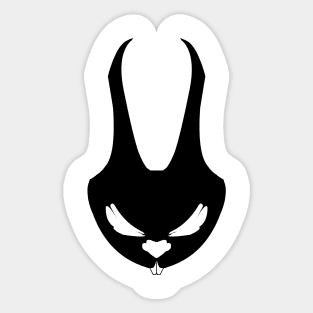 dark bunny Sticker